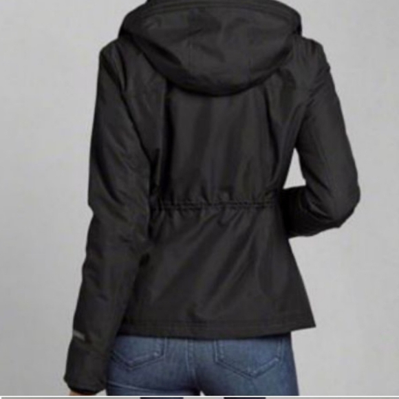 Abercrombie & Fitch Navy Blue Winter Coat Jacket Hoodies Size L - Picture 3 of 8